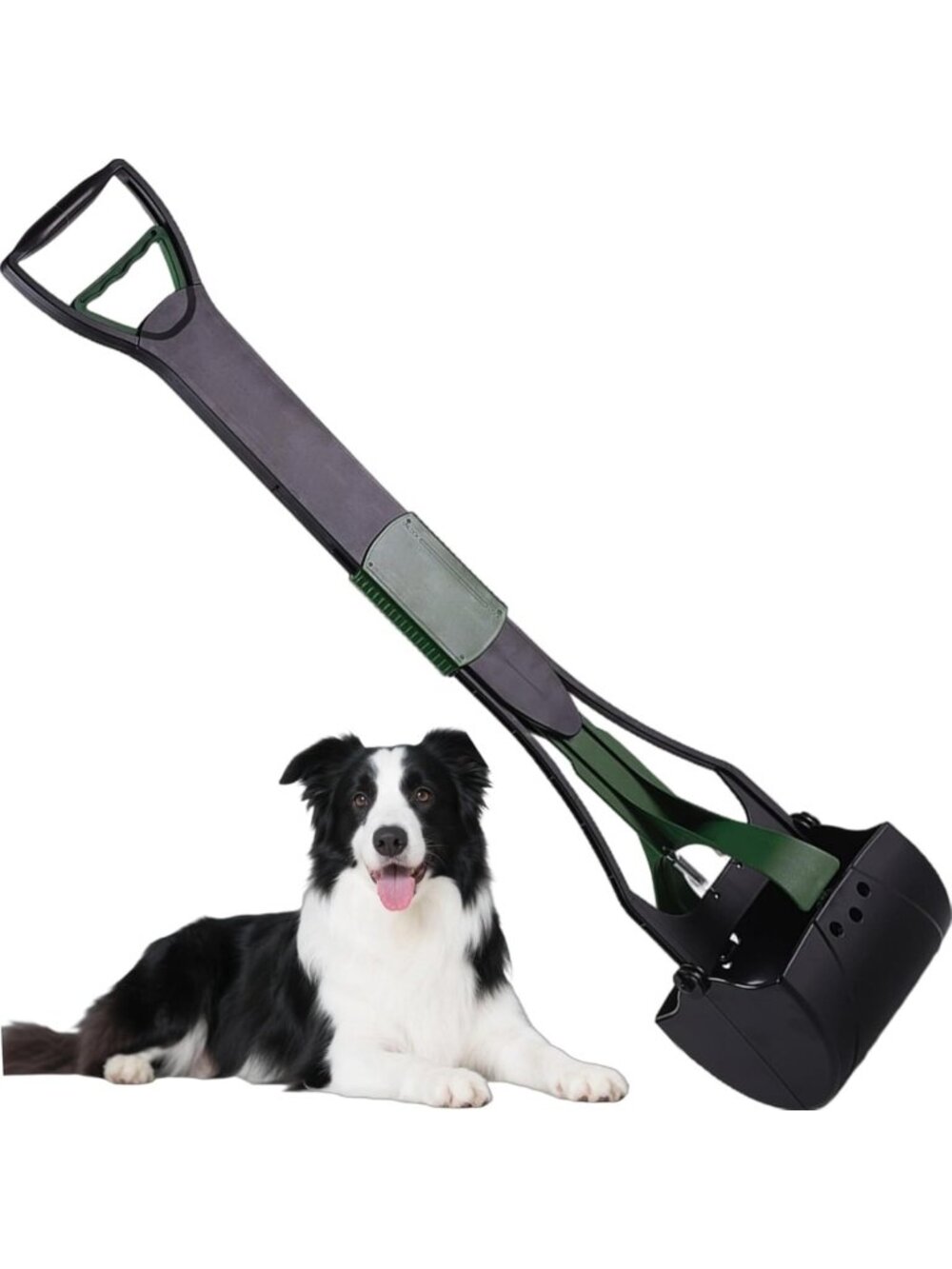 36" Tall Heavy Duty Pooper Scooper for Large Dogs - Long Handle Dog Waste